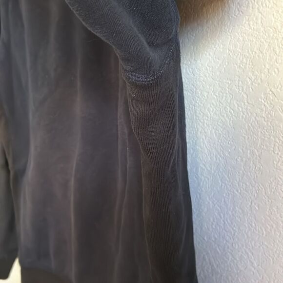 Abercrombie & Fitch hoodie Faux Fur inside Navy Blue Logo front impeccable - Picture 5 of 12